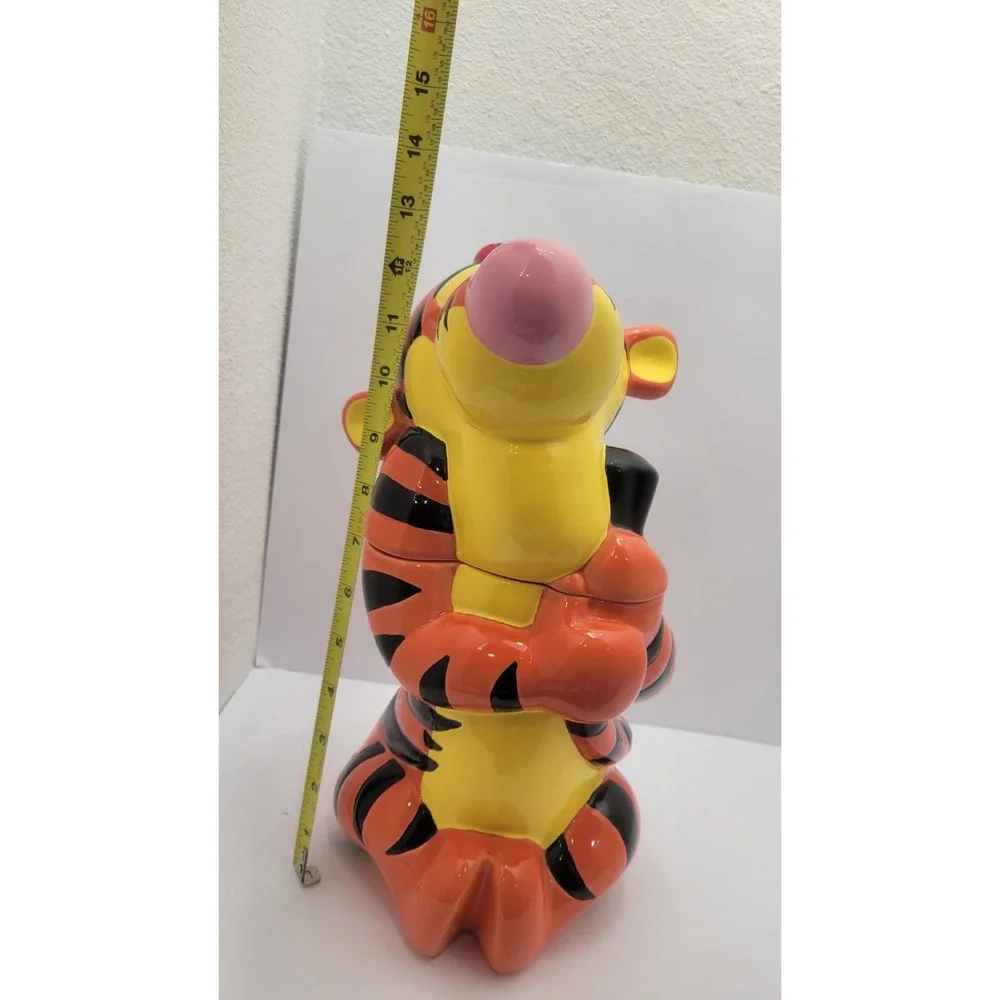 Disney Treasure Craft Tigger with Lady Bug Ceramic Cookie Jar Vintage 13 Inch